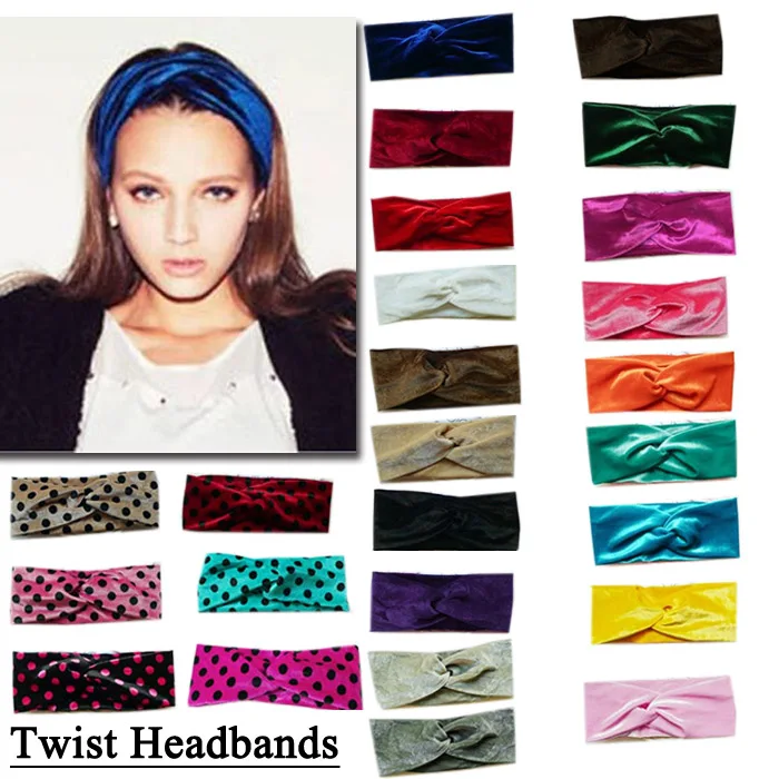 

Velvet Twist Headband Women Earmuffs Earwarmers Noble Scrunchy Twist Hair Band Turban Headband Bandana Bandage On Head For Women