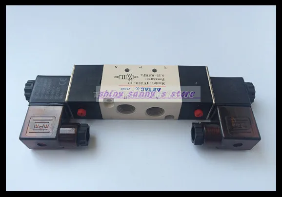 1 шт. 4V320 10 DC12V/DC24V/AC110V/AC220V 5 способов 2 положения двойной соленоидный пневматический