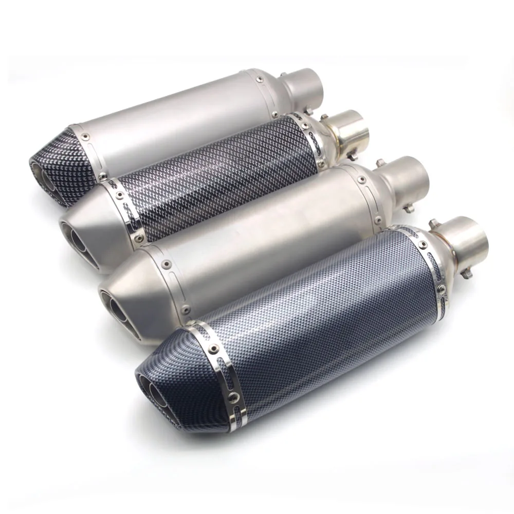

51mm Inlet Universal motorcycle exhaust scape moto muffler Pipe with DB killer FOR burgman 125 kawasaki versys 650 bmw k1200s