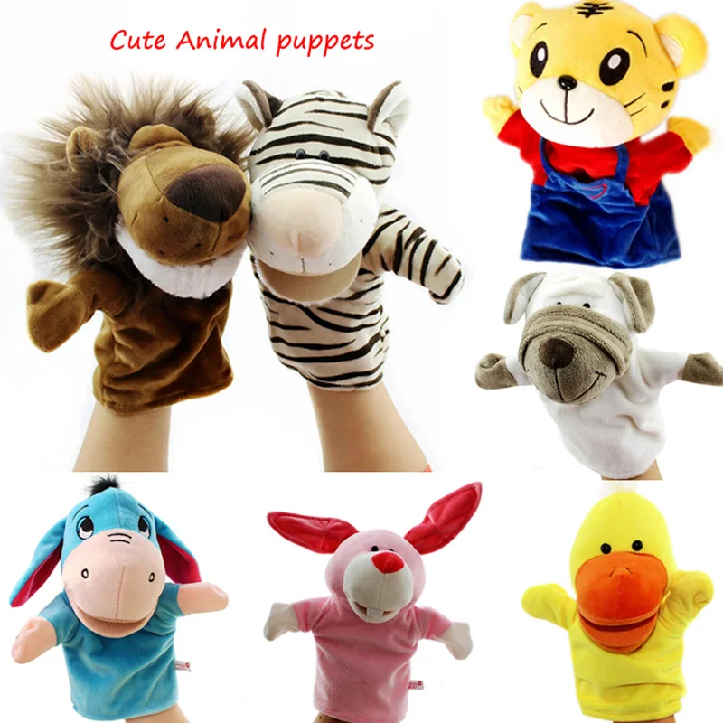 Glove Dolls Hand Puppets Toy Parentchild For Kids Girl Boy Mouth Open