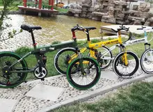 children Mountain bike folding bicycle 21 speed 20 inch standard double disc bicycle children bikes unisex biycles 3 colors