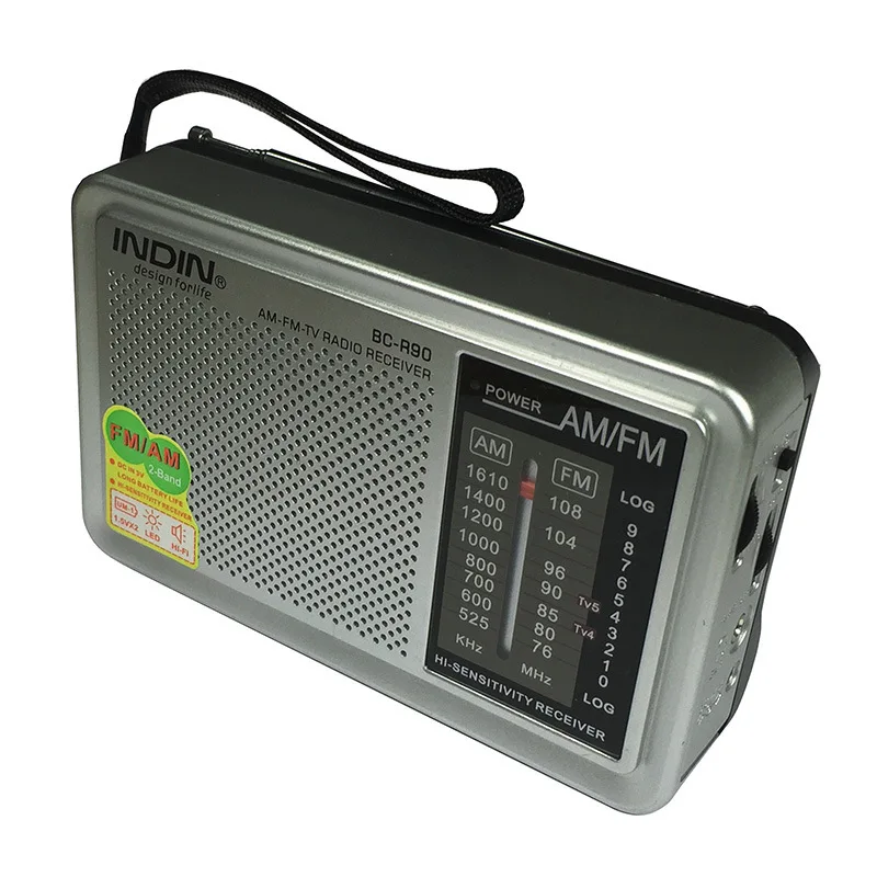 2 Portable Mini Radio Speaker FMAM Stereo Radio Player Radio Receiver Antenna Support Music Player Receiver for Old Parents Gifts