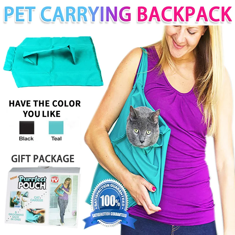 

Cat Pouch Canvas Solid Color Pet Bag Multi-function Soft Travel Dog Tote Outdoor Breathable Portable Foldable Carrier Bags