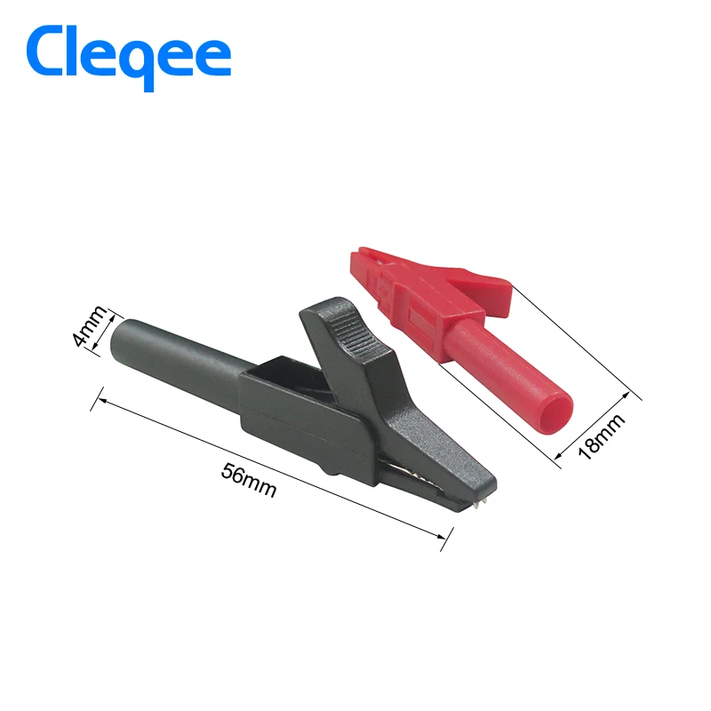 Cleqee 10 шт. зажим типа крокодил к 4 мм тестовому адаптеру банан|10pcs alligator clips|alligator