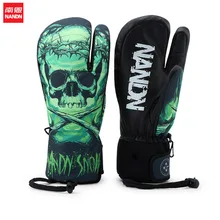 NANDN лыжные перчатки Palmar кожаные водонепроницаемые мужские и женские зимние уличные перчатки с сенсорным экраном зимние перчатки