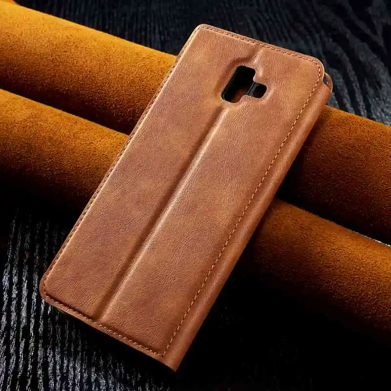 Флип-чехол для samsung Galaxy J4 J6 Plus, чехол из искусственной кожи, Магнитная сумка для телефона, чехол для samsung J4 Plus/J6 Plus