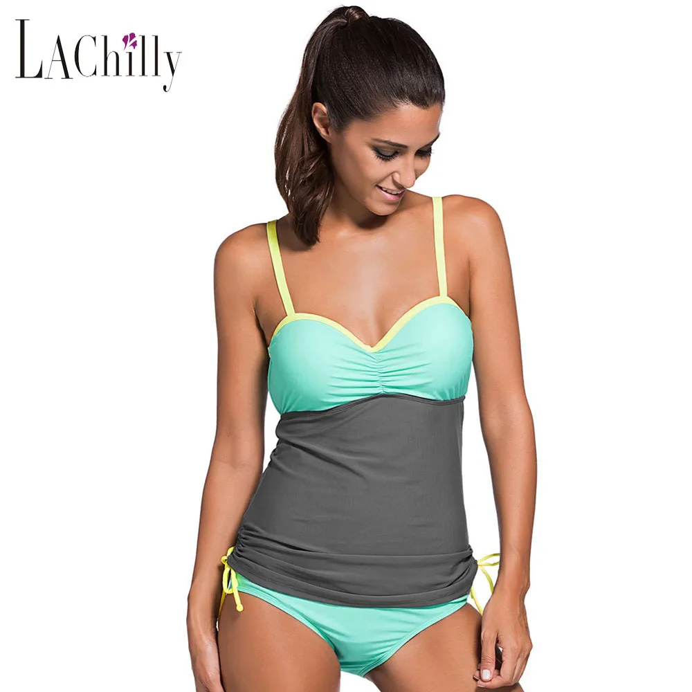Buy La chilly New Swimwear Women Grey Light Blue