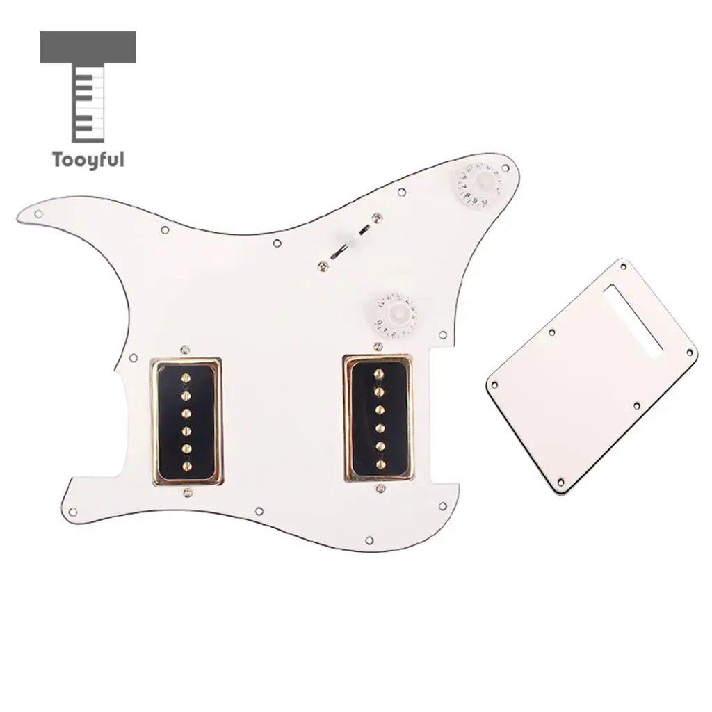 Tooyful 3PLY P90 Loaded Pickguard HH Humbuckers Alnico V for ST Strat Electric Guitar Parts Tooyful 3PLY P90 Loaded Pickguard HH Humbuckers Alnico V for ST Strat Electric Guitar Parts