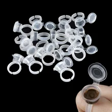 50 шт./лот, оборудование для татуировки, пигментный держатель, контейнер для наращивания ресниц, кольцо, чашка для татуировки, пигменты, чернила, кольцевые чашки, набор, высокое качество