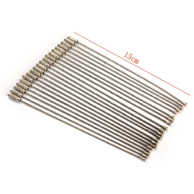 

15cm Stainless Steel Wire Keychain Cable Key Ring for Outdoor Hiking 5pcs/10pcs/20pcs KeyRing Kay Chain
