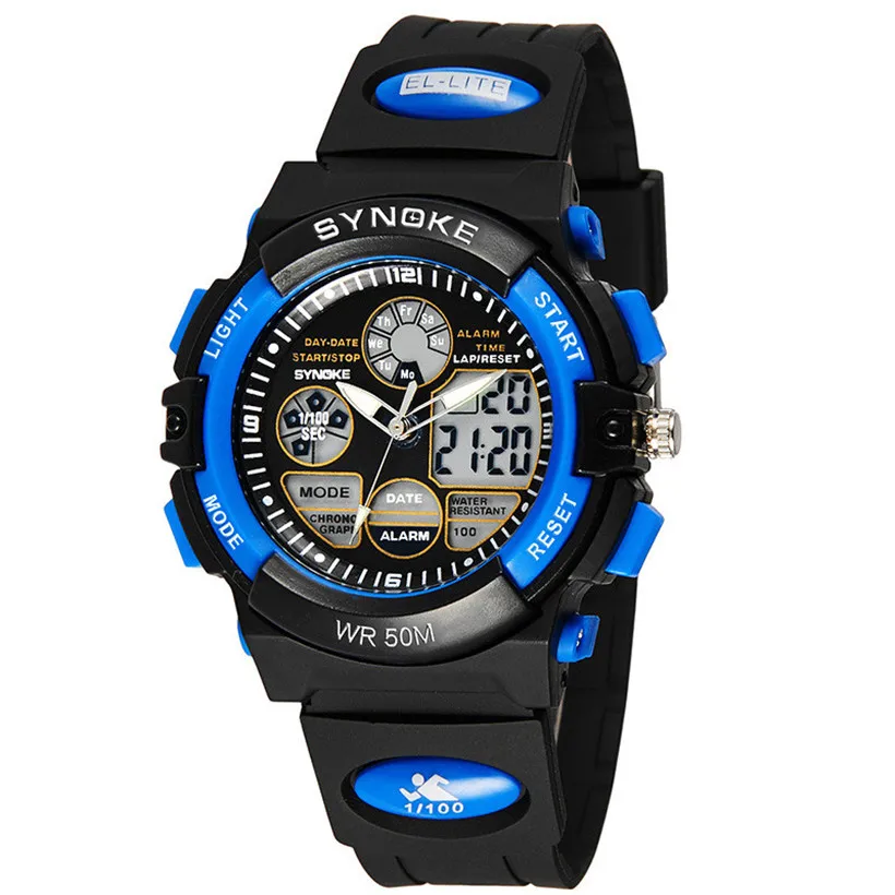 

Sports Watch Men Students Youth Teenager SYNOKE Brand LED Watches Fashion Quartz Watch Waterproof Digital-watch Clock Boy