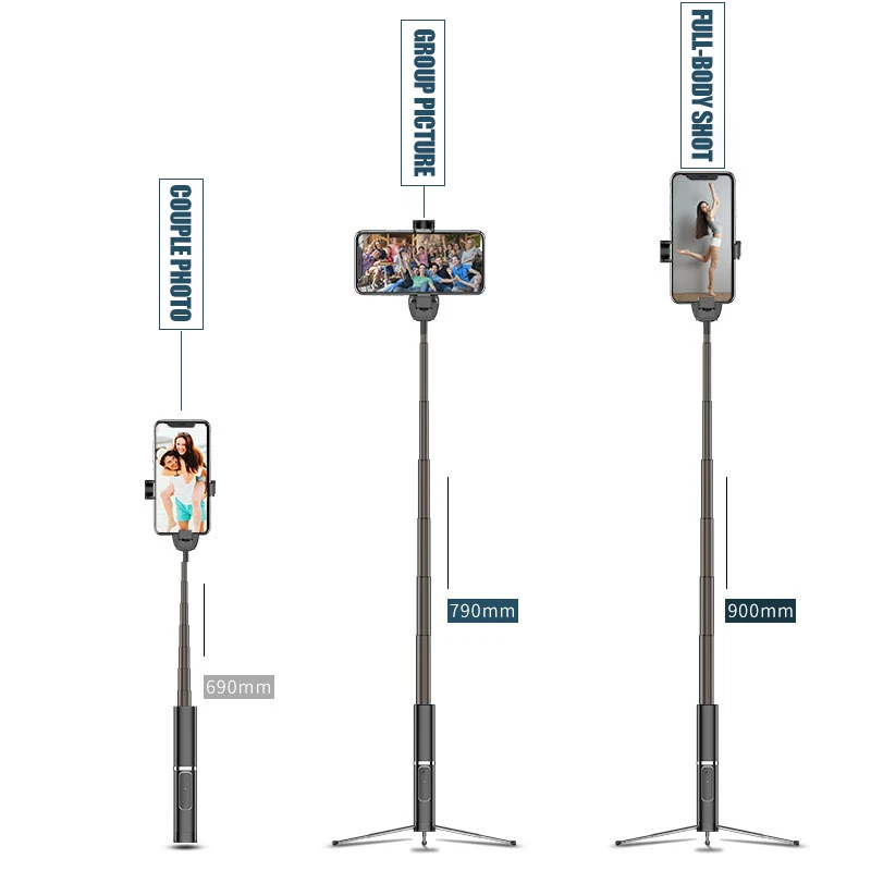

Bluetooth Mobile phone clip tripod clip video live horizontal vertical self-timer rod fixed increase universal triangle bracket