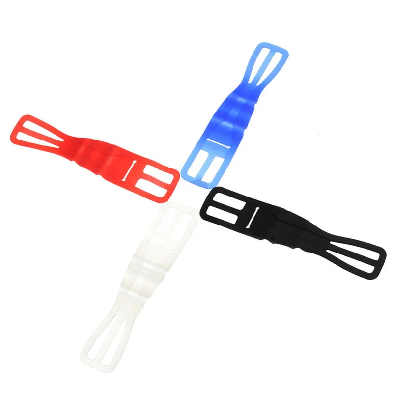 

4 Pcs/Set Universal Mountain Bike Silicone Strap Elastic Flashlight Bandage Bicycle Mount Holder For Mobile Phone ASD88