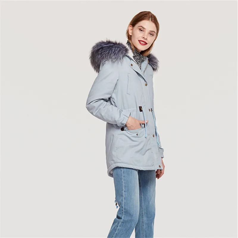 Bleu 2018 Green marine D'hiver Parkas Chaud Femmes Hiver army Poches Noir Coréenne La Style Taille Plus gris Long KJulcT1F3
