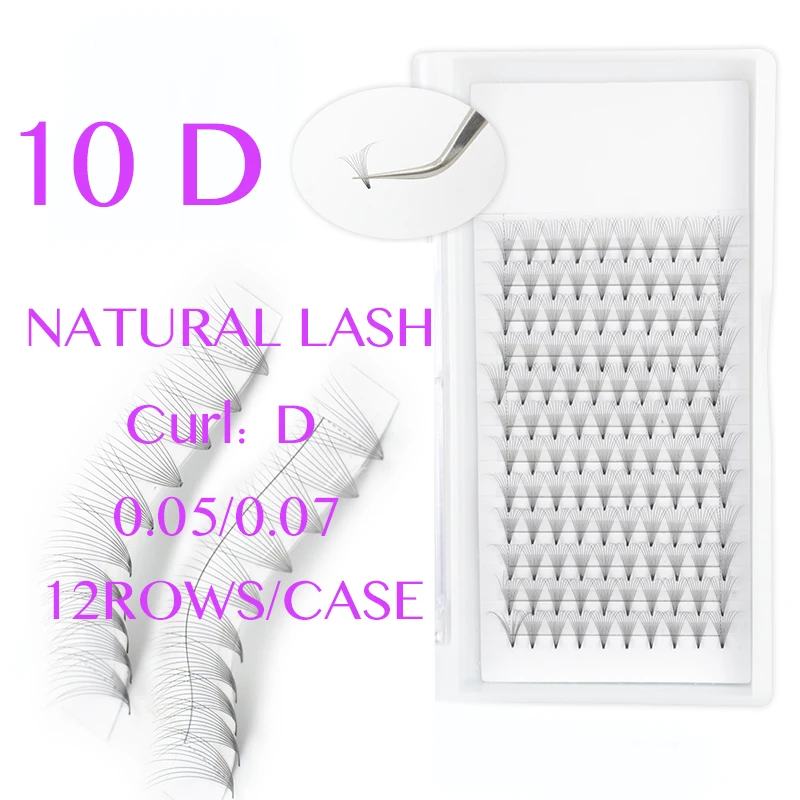 

TDANCE 10 D Short Stem Premade fans Eyelashes 0.05/0.07 Russian Volume Extensions Faux Mink Lash Extension make up tools soft