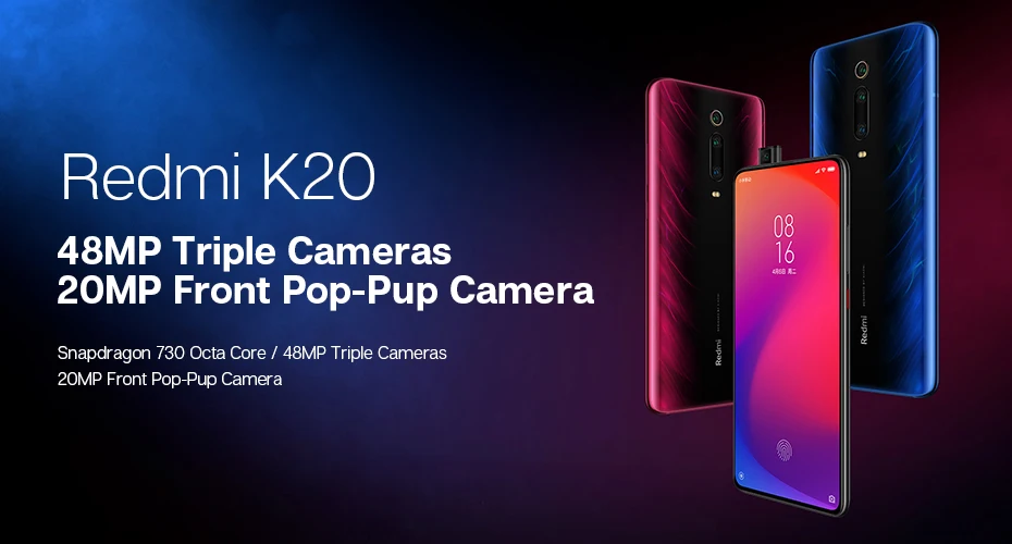 Xiaomi Redmi K20 6GB 128GB Snapdragon 730 Octa Core 6,39 ''AMOLED дисплей 4000mAh 48MP камеры