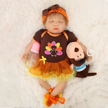 

55cm Silicone Reborn Baby Doll Toys With plush doll Pacifier Luxury Accessories Princess Dolls Lovely Birthday Gift bebes reborn