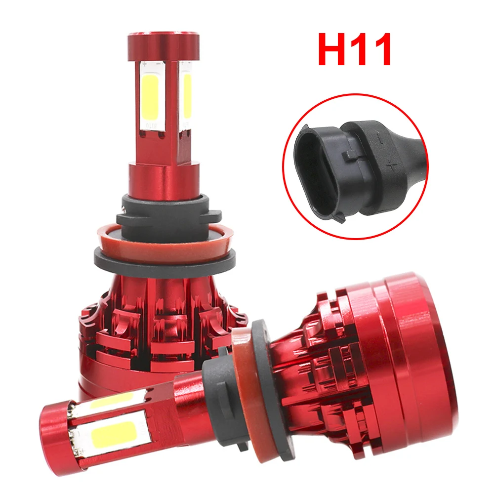 4-сторонсветильник фара H7 LED H4 светодиодный H11 H13 9005 9006 100W 28000LM 6000K 12V 24V