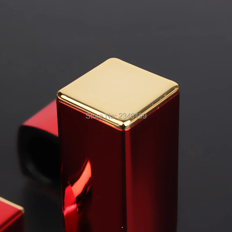 Empty Lip Balm Tube 12.1 Red Magnetic Buckle Lipstick Tube Square Red Lip Balm Container Empty Magnetic Lipstick Packaging