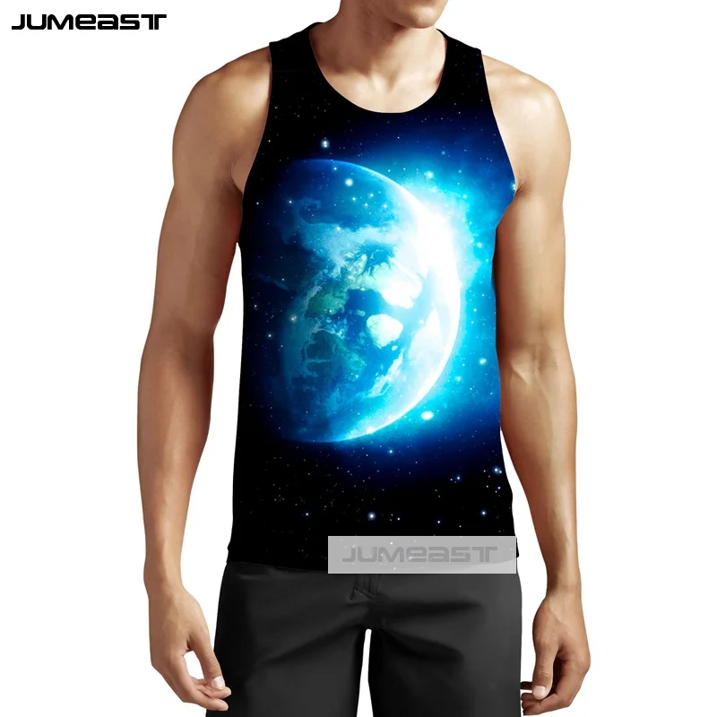 

Jumeast Brand Fashion 3d Printed Beautiful Starry Sky Men/Women Tank Tops Black Art Tee Unisex Sleeveless Shirt Artistic Color