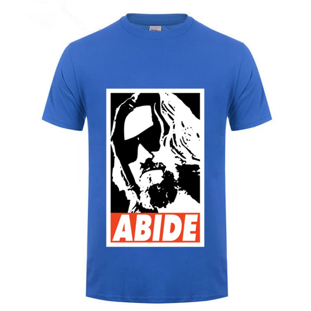 Деловые рубашки с надписью The Big Lebowski Abide постер Jeff Bridge El Duderino черная футболка