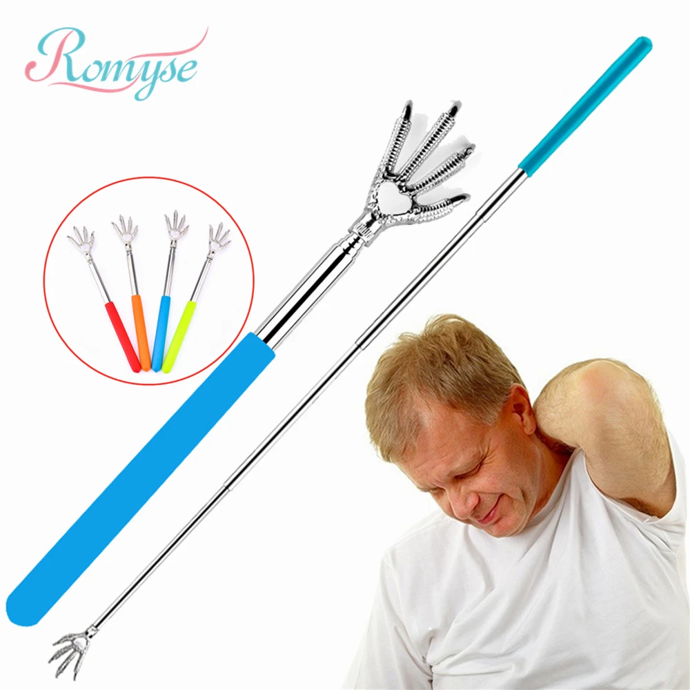 

1Pcs Retractable Back Scratcher Relax Telescopic Eagle Claw Itch Clip Old People Gifts Stainless Steel Massager Tools Random