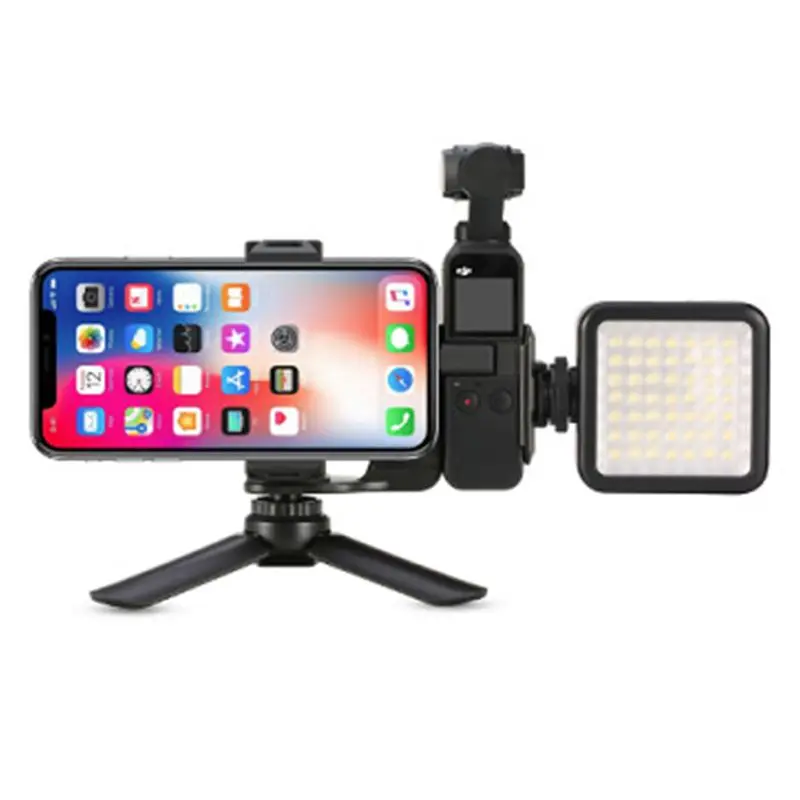 Mobile Phone Clamp Holder Securing Clip Clamp Bracket Mount Desktop Tripod for DJI OSMO Pocket