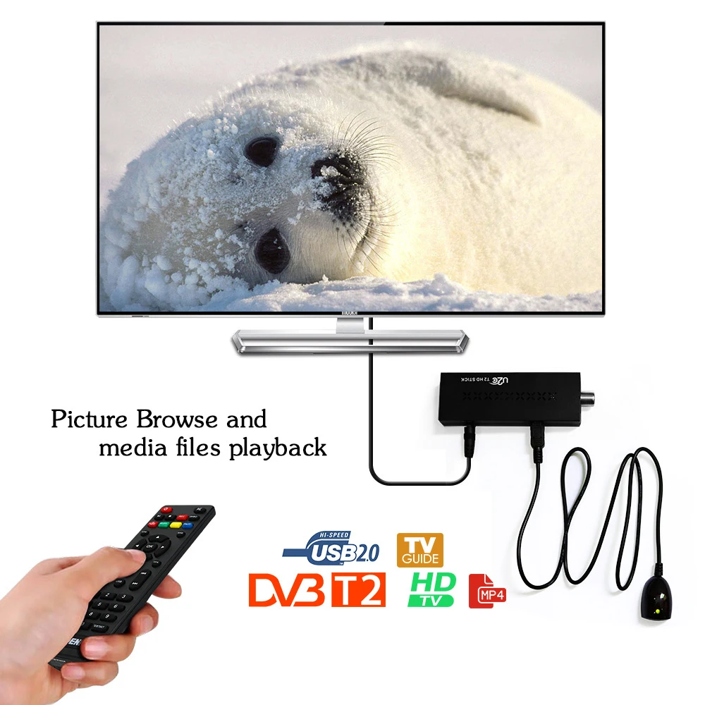 DVB-T2 u2c t2 HD 1080P tv Stick цифровой наземный ТВ приемник H.264 MPEG4 1080p USB 2,0 ТВ-тюнер