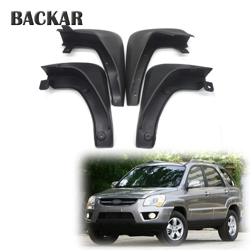 

Backar автомобиля Передние Задние брызговики для 2004 2005 2006 2007 2008 2009 2010 KIA Sportage W/O облицовки аксессуары mudflap Fender