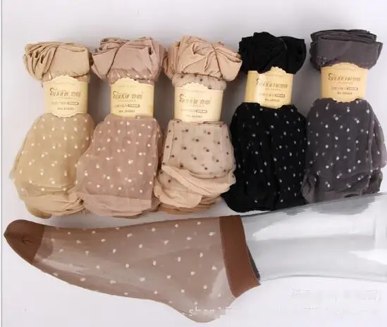 

Women's Novelty Chiffon Dot Socks.Sexy Ladies Ultra-Thin Gauze Socks Sox Female Meias.5 Colors