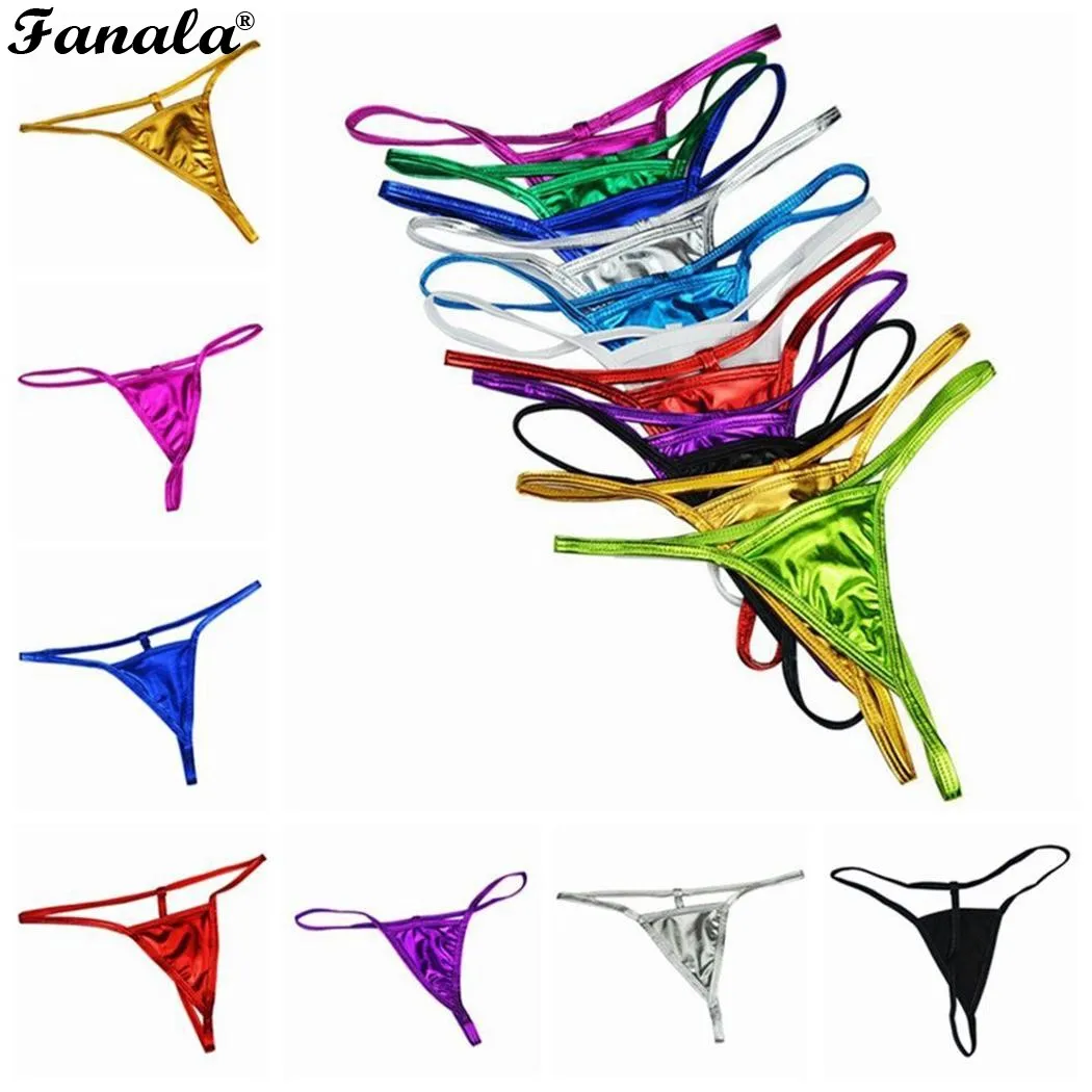 Shiny G String Micro Mini Thong Sexy Panty Erotic Lingerie Briefs Underwear Bikini Shorts Ladies Panty T-back Thong Underwear