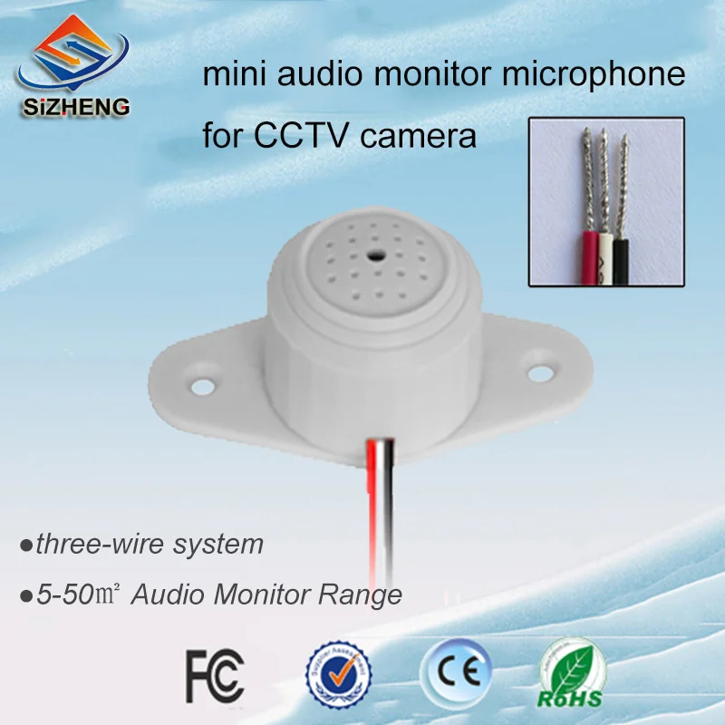 

SIZHENG COTT-QD30 Low noise CCTV microphone ceiling audio monitoring sound pickup device for security ip camera