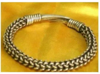 

Asian China Superb Jewelry tibetan miao silver bracelet Bangle shipping free