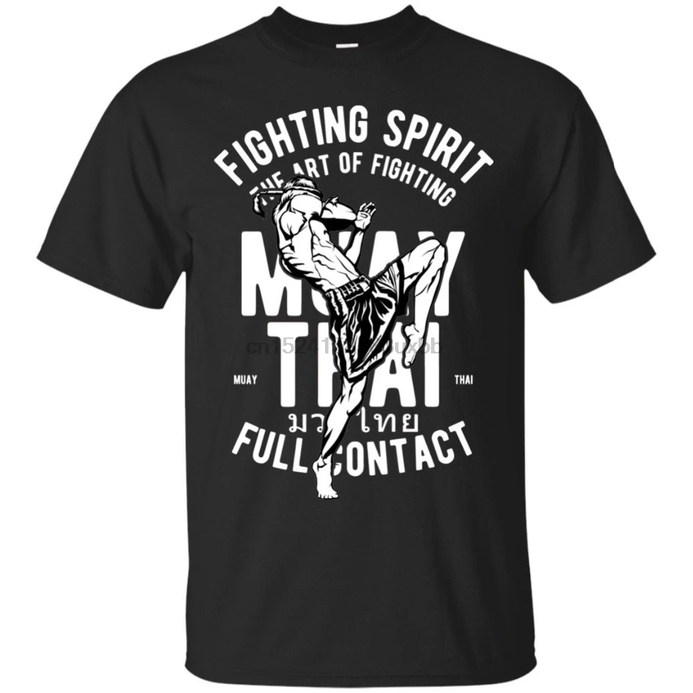 Футболка с надписью Muay Thai Spirit графическая Мужская футболка боевым искусством