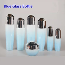 10 шт. голубая стеклянная бутылка для крема 50 г 30 мл 40 120 150 мл|lotion pump