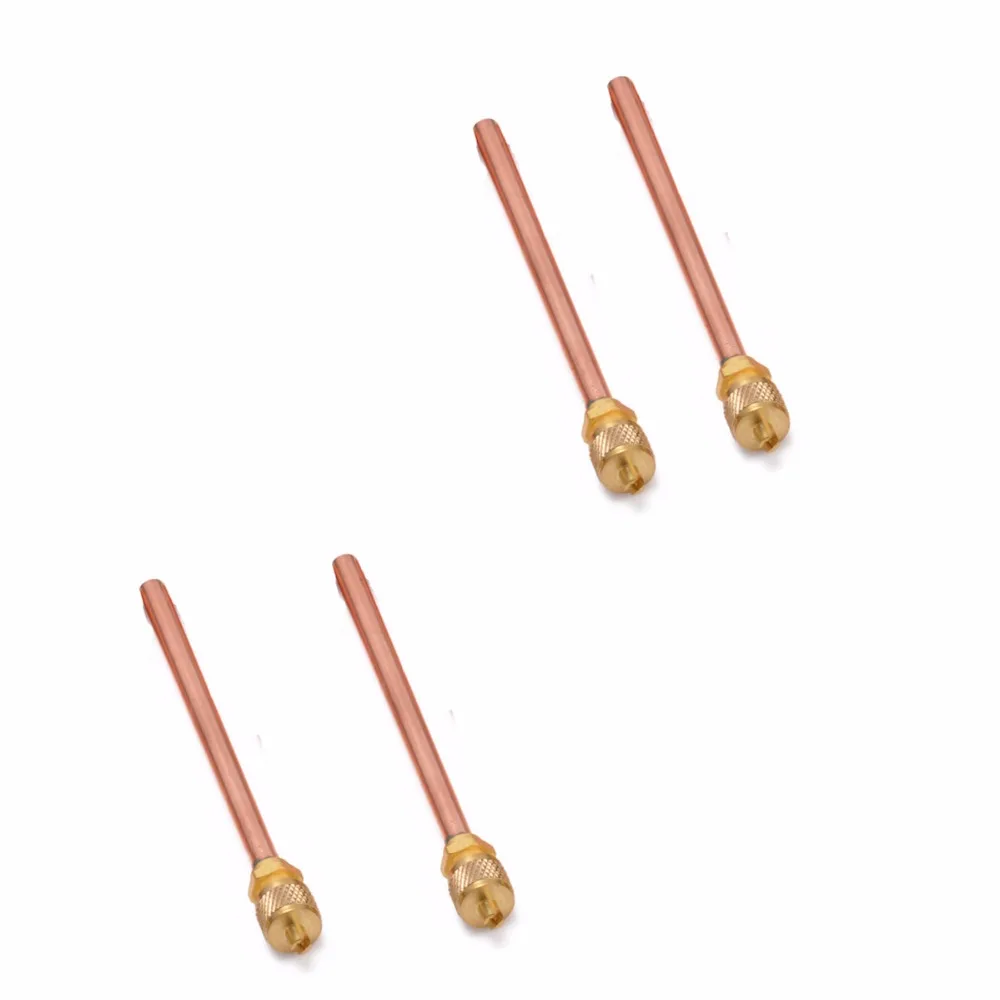 

10pcs/lot Durable Service/Access Valve 1/4" SAE * 1/4" OD * 4" Stem Core For AC Air Conditioning Refrigeration Recharge Mayitr