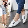Mocasines planos de piel auténtica para mujer, mocasines informales blancos sin cordones, 2022 ► Foto 2/5