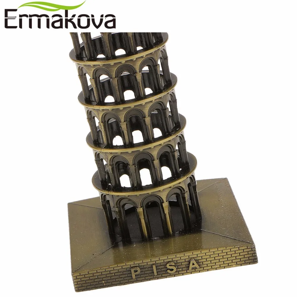 ERMAKOVA 16 см (6 3 дюйма) Ретро металлическая итальянская наклонная Башня модели Пизы