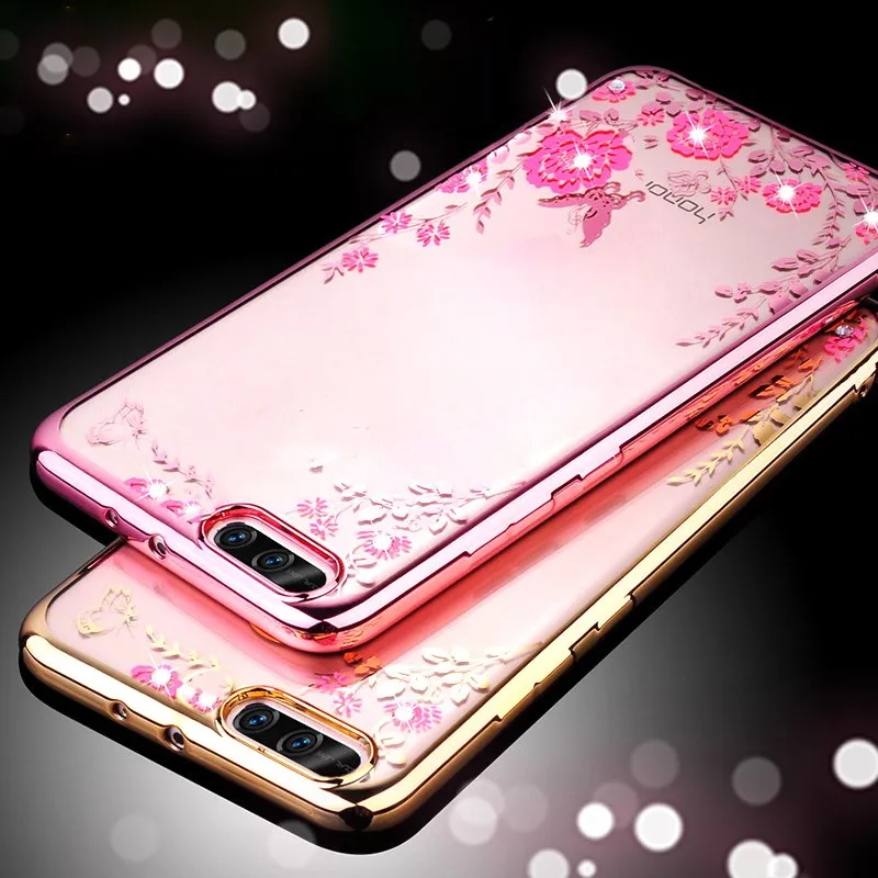 

Soft TPU Plating Case On Honor 7a DUA-L22 5.45 Cover Silicone Flower Protection Case For Huawei Honor 7A 7 A DUA-L22 5.45 inch