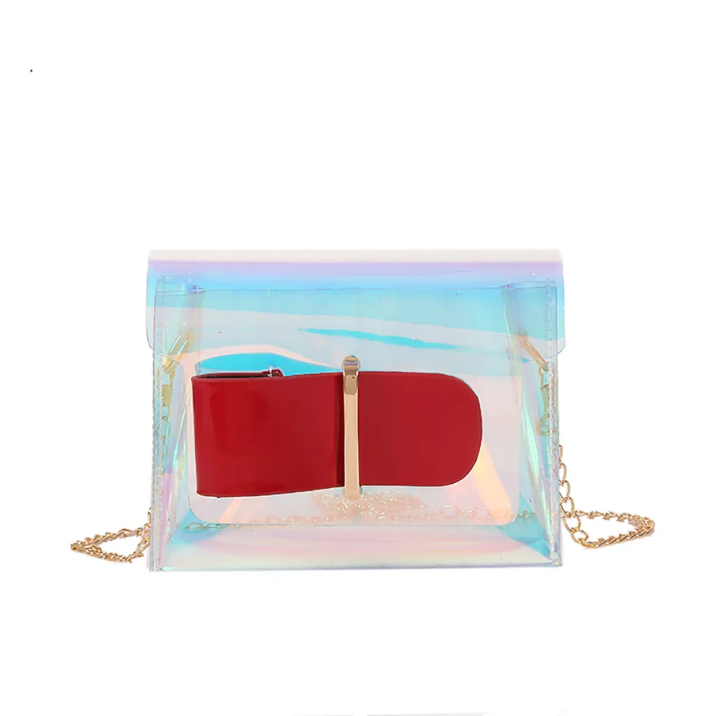 

xiniu Transparent Jelly Shoulder Bag for Women Fashion mix-color candy chain Handbags student patchwork cute Handbags torebka