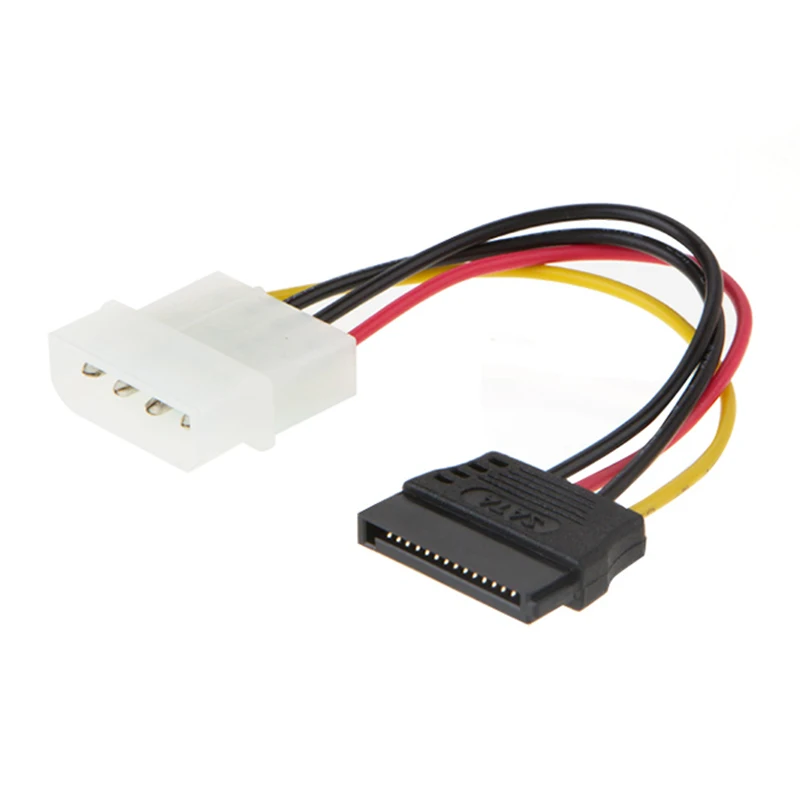 4 Pin IDE Male to 15 Pin Serial ATA SATA SSD HDD Hard Drive Adapter