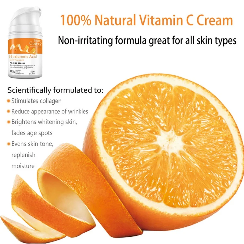 Лидер продаж! Витамин с апельсин 100% чистый антивозрастной экстракт растений жидкость с гиалуроновой кислотой отбеливание порока