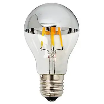 

4x Half Silvering Reflective Shadow 4W 6W A60 LED Filament Bulb With Mirror E27 Energy Saving Warm White Shadowless Lamp