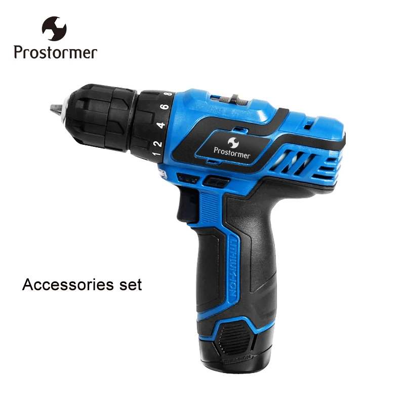 

Prostormer 12V portable Electric Drill Power Tools Lithium Battery Cordless mini Drill Can be used with other tools