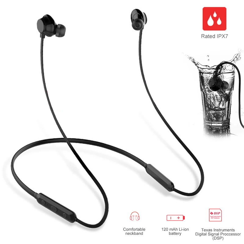 Водостойкие наушники вкладыши с вырезом сзади HIFI для смартфона удобная