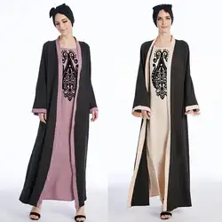 Хиджаб для мусульманок открытое скромное Макси платье абайя кимоно Турция Пакистан Исламская одежда Катар ОАЭ халат кафтан молитвенная