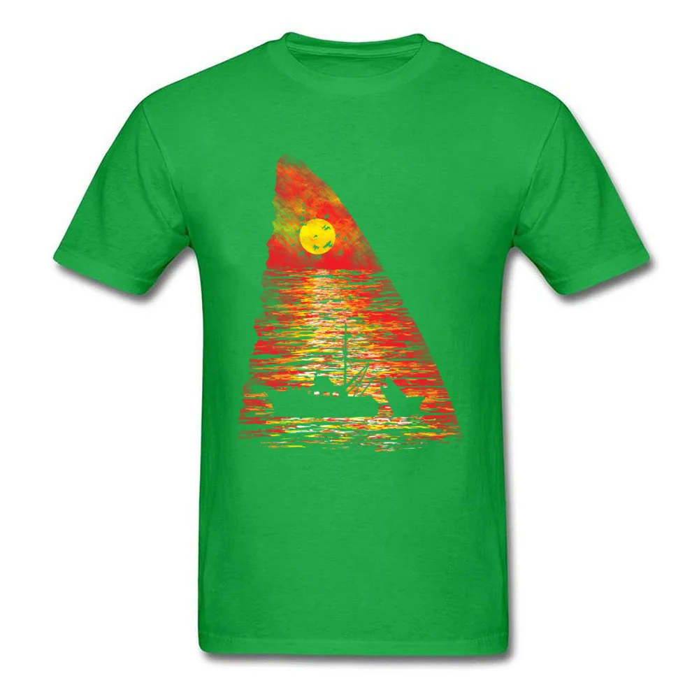 Ocean Predator All Cotton Tshirts for Men Short Sleeve Europe T Shirt New Arrival Summer Round Neck T Shirt Birthday Ocean Predator green