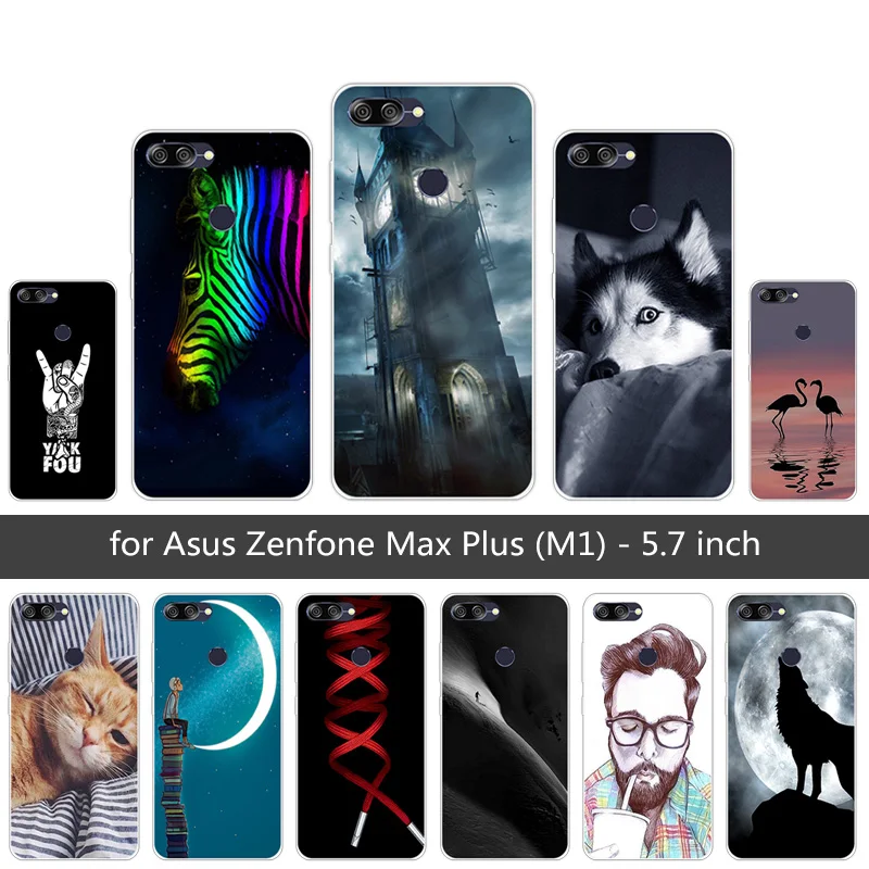 Чехол для Asus Zenfone Max Plus (M1) X018DC ZB570TL чехлы телефонов из мягкого ТПУ силикона тонкие