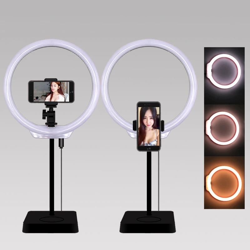 

Dimmable Ring Light 3200K-5500K USB 144 LED Lights Camera Photo Studio Phone Video Photography Tabletop Ring Lamp