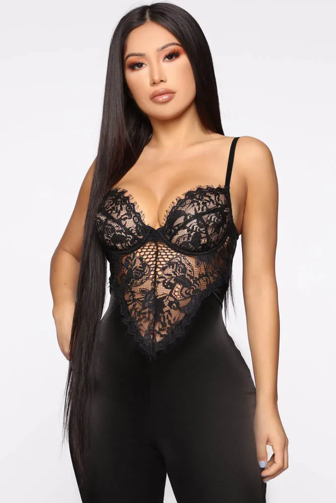 Women Lace Jumpsuits Sweetheart Spaghetti Straps Stretchy Satin Reflective Rompers Club Black Party Wear Pantsuits MS-DZT968 Women Lace Jumpsuits Sweetheart Spaghetti Straps Stretchy Satin Reflective Rompers Club Black Party Wear Pantsuits MS-DZT968